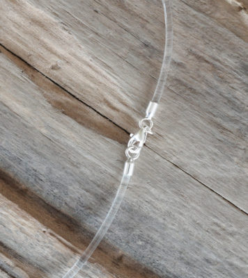 Verschluss Kautschukband, 925 Sterling Silber
