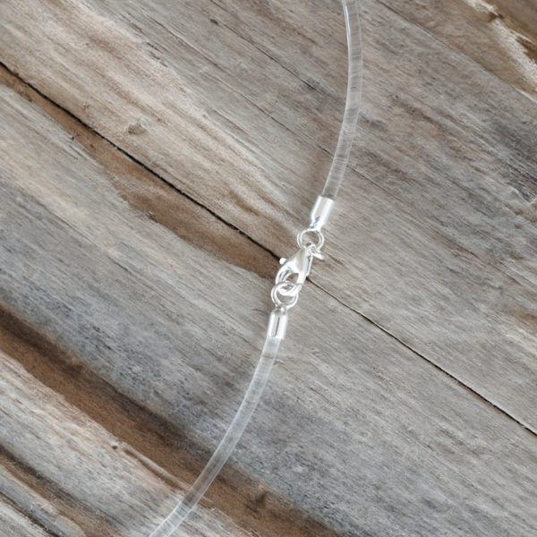 Verschluss Kautschukband, 925 Sterling Silber