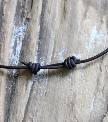 Verschluss Lederband - Schiebeknoten