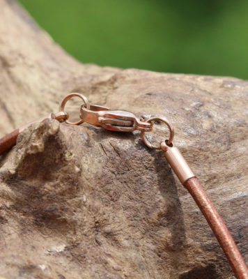 Verschluss Lederband Kupfer Rosegold