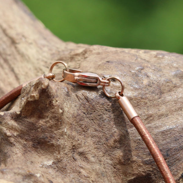 Verschluss Lederband Kupfer Rosegold