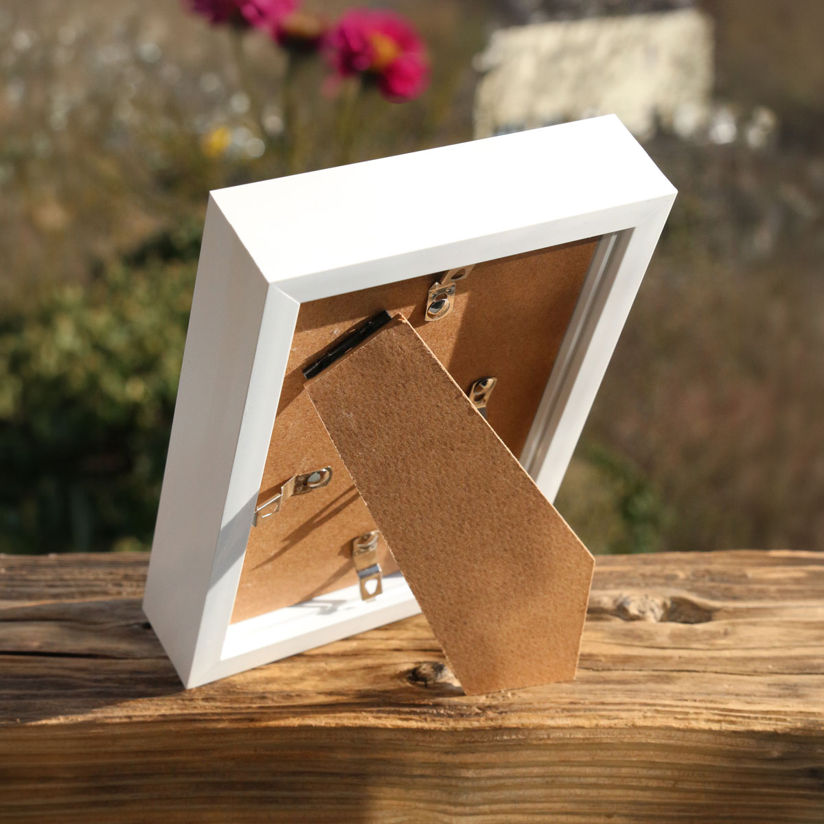 Rückseite des Bilderrahmens