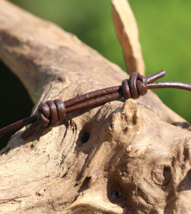 Verschluss Lederband Dunkelbraun