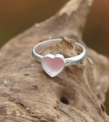 Ring - Fassung Herz aus 925 Sterling Silber