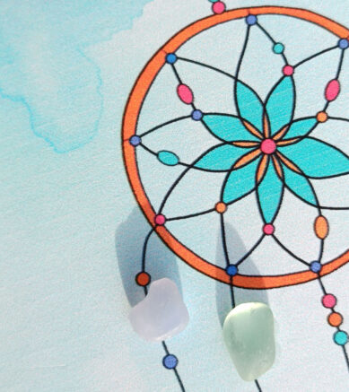 Bild Rette deine Träume - Traumfänger mit Meerglas / Strandscherben