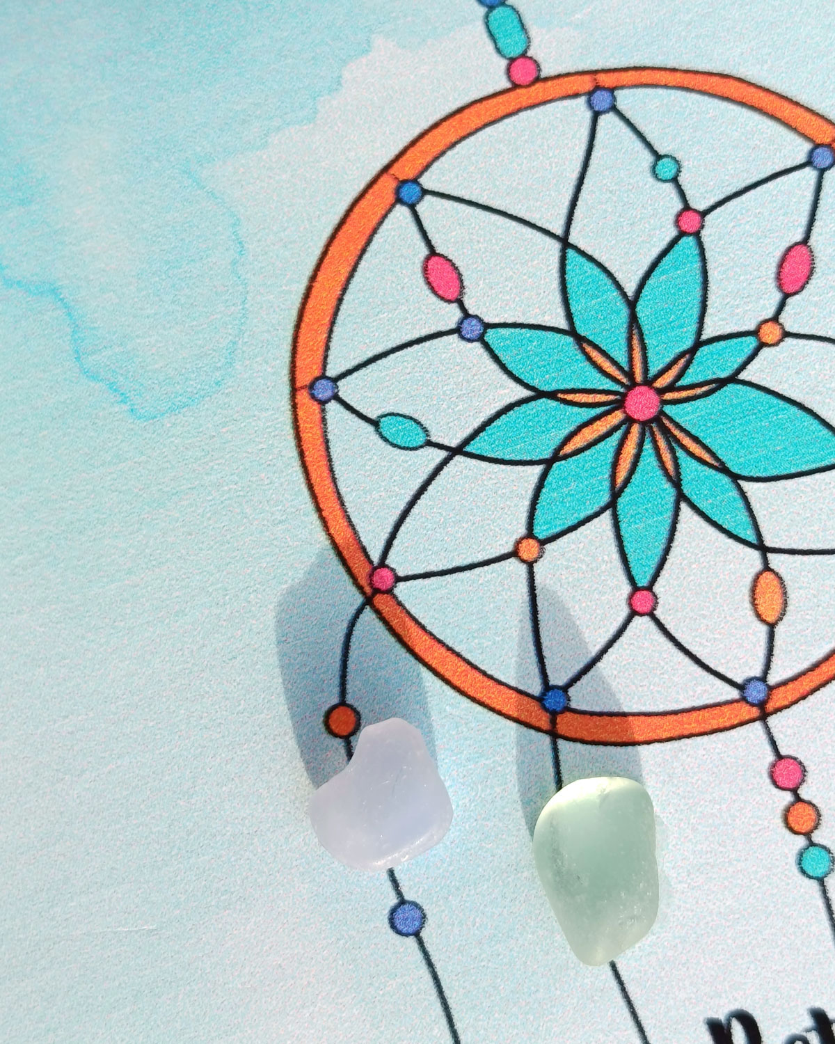 Bild Rette deine Träume - Traumfänger mit Meerglas / Strandscherben