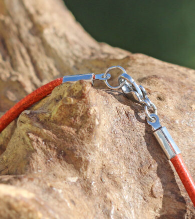 Verschluss Lederband Orange