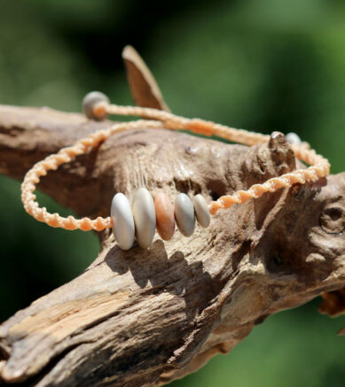 Armband Steinmännchen mit griechischen Strandsteinen / Kieselsteinen